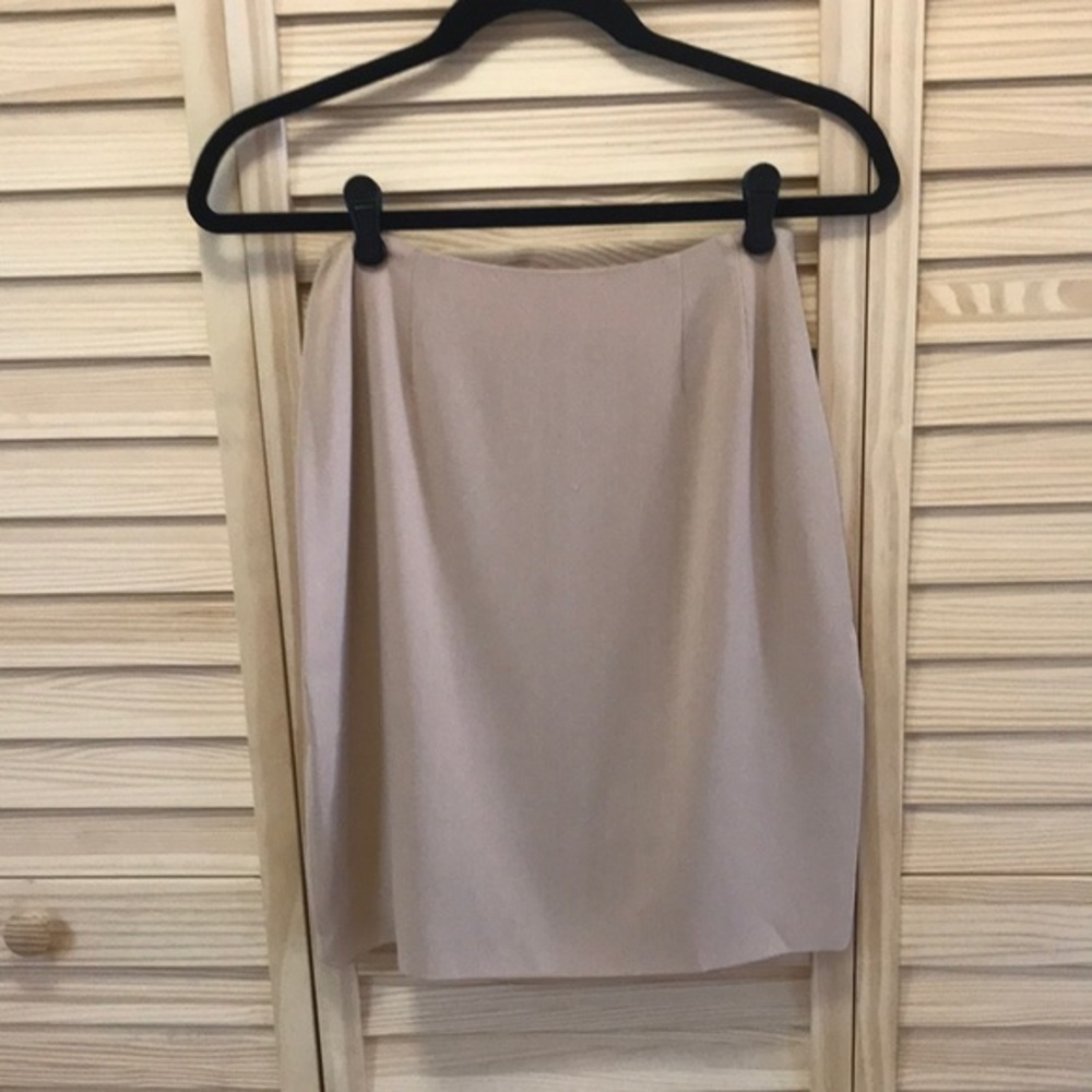 EMANUEL UNGARO beige skirt, fully lined, quality, classic size‎ 2 minimalist